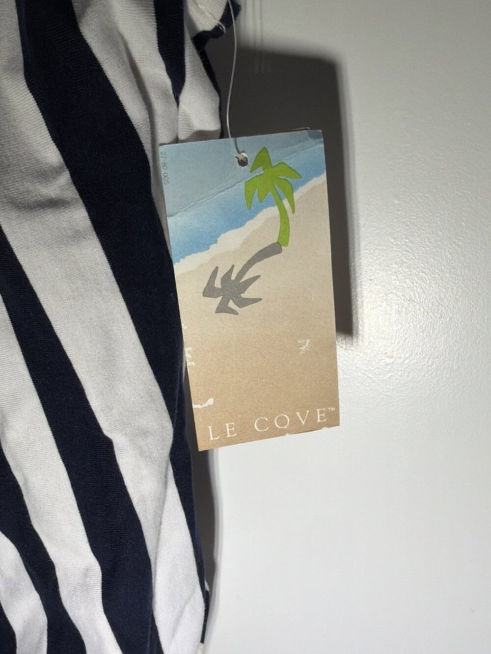 Vintage Le Cove NWT Womens One Piece Swimsuit Size 14 Nautical Stripe Anchor 90s - Picture 4 of 11